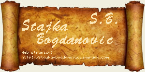 Stajka Bogdanović vizit kartica